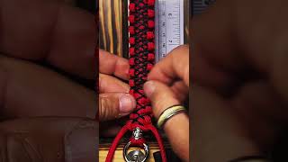 Herringbone stitched paracordbracelet models handmade colorful youtubeshorts diy [upl. by Eimar]