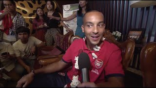 What a welcome  Arsenals Theo Walcott arrives in Jakarta [upl. by Aramat]