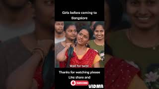 Girls before and after coming to Bangalore transformation funny [upl. by Aletta]