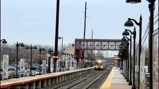 LIRR Montauk Four Diesel Trains in Bay Shore NY RR [upl. by Eniamret]