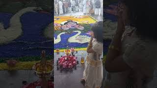 Guruvayoorappan Krishna Guruvayoor Thrikketta naal pookkalam enjoying Guruvayoorambala nadayil [upl. by Nileuqaj]