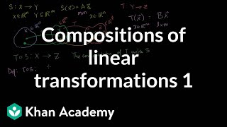 Compositions of linear transformations 1  Matrix transformations  Linear Algebra  Khan Academy [upl. by Salamanca]