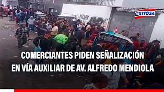 🔴🔵Los Olivos Comerciantes piden señalización en vía auxiliar Av Alfredo Mendiola [upl. by Jaan397]