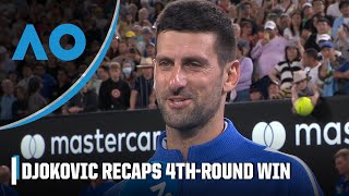 Novak Djokovic brought jokes to his postmatch interview after 4th Round win  2024 Australian Open [upl. by Assecnirp]