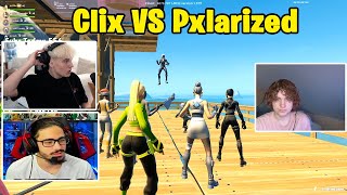 Clix VS Pxlarized 4v4 TOXIC Realistic PvP w Sway Reet Epikwhale [upl. by Nidnal]