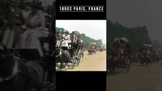 INCREDIBLE 1800s Paris France Restored film in color [upl. by Thomasa]