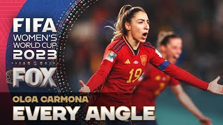 Olga Carmonas GAMEWINNING goal vs Sweden sends Spain to the World Cup Final  Every Angle 🎥 [upl. by Langille]