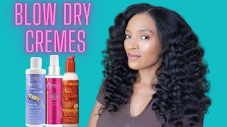 3 Different Blow Dry Cremes Tested Heat Trained Natural Hair Do They Work [upl. by Annoynek132]