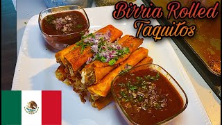 DELICIOUS Birria Rolled Taquitos with Consome • RECIPE [upl. by Lareneg]