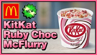 McDonalds KitKat Ruby Chocolate McFlurry Review [upl. by Hodgson]