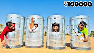 Challenge We Trapped In Unbreakable Box 😳 बहुत बुरी चोट लग गई  Winner Gets 100000 Case [upl. by Tap]