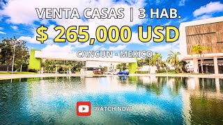 VENTA CASAS EN CANCUN  RESIDENCIAL ARBOLADA [upl. by Marrilee991]