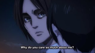 Eren and Mikasa confession  Attack on Titan Season 4 Clip [upl. by Rolat]