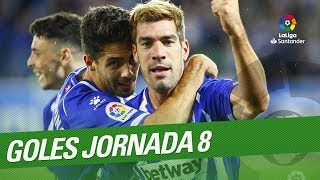 Todos los goles de la Jornada 08 de LaLiga Santander 20182019 [upl. by Jenelle]