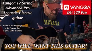 12 String Acoustic Electric Guitar  New Vangoa DG 120 Pro  Stunning Quality amp Sound [upl. by Eirrot]