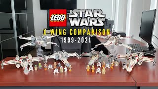 LEGO Star Wars XWing Fighter 19992021 Comparison 7140 4502 6212 9493 75218 amp 75301 [upl. by Llednahc]