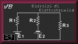 29  Sovrapposizione degli effetti  ESERCIZI DI ELETTROTECNICA [upl. by Peck]