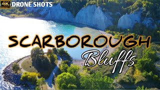 Beautiful BLUFFERS PARK  Scarborough Bluffs  4K Aerial View [upl. by Analad]