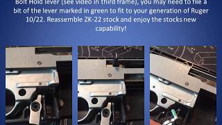 Aklys Defense ZK22 ruger 1022 bullpup Bolt Hold Retrofit Instructional video [upl. by Bonns223]