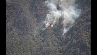 Continúa la lucha contra el fuego en la reserva geobotánica Pululahua [upl. by Arehsat842]