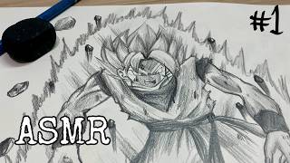 ASMR  Drawing SSJB Goku Kaioken 1 [upl. by Vilhelmina540]