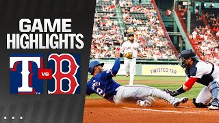 Rangers vs Red Sox Game Highlights 81424  MLB Highlights [upl. by Wiencke]