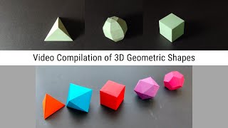 How To Make 3D Shapes Basic Shapes Tetrahedron Sphere Cube Dodecahedron Octahedron Icosahedron [upl. by Meill]