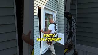 DIY door replacement diy construction remodeling diyproject carpentry [upl. by Aninat806]