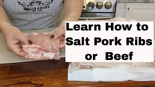 Learn How to Salt Pork Ribs or Beef [upl. by Goulden]