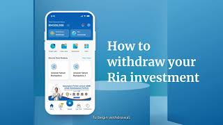 How to withdraw your Ria investment [upl. by Schmeltzer]