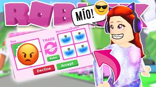 HERMANA FALSA TIENE TODO ESTO ¿CÓMO LO OBTUVO 💸😰  ADOPT ME ROBLOX ESPAÑOL 💖💸 [upl. by Lukasz]