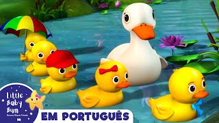 Cinco patinhos  canções infantis  LittleBabyBum [upl. by Nwatna]