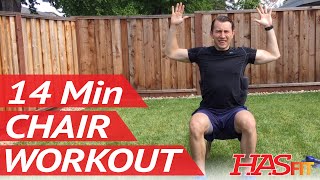 14 Min Chair Workout w Coach Kozak  HASfit Chair Exercises for Seniors amp Seated Exercise [upl. by Ainahs]