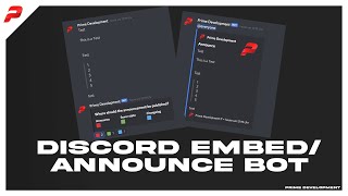 Discord EmbedAnnounce BOT  Prime Development [upl. by Htnnek180]