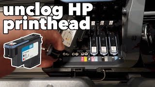 How to clean a clogged HP Designjet Printhead [upl. by Murdock]