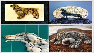 creative stone art decoration [upl. by Etnohs]