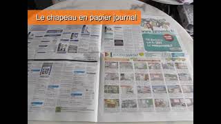 Le chapeau en papier journal 🤠🎩 pliage [upl. by Yrahca]