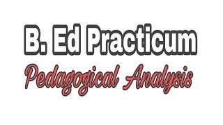 B Ed 3rd semester practicum  Pedagogical Analysis  Course  VII B 137B [upl. by Drof]