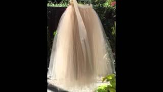 Full length womens champagne tulle skirt in quotAs the Tutu Turnsquot [upl. by Nial972]