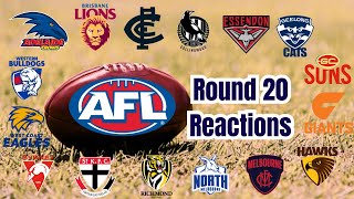 Every AFL clubs reaction to their Round 20 matches [upl. by Silvers849]