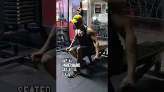 Seated underhand cable flyes foryou motivation gym tutorial positivevibes [upl. by Anirrok]