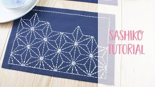 How to sew Sashiko  Japanese Embroidery DIY Tutorial  Craftiosity  Craft Kit Subscription Box [upl. by Law8]