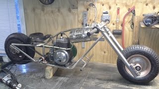 homemade mini bike chopper bobber pt 2 GoPro [upl. by Phia]