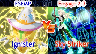 Ignister Vs Sky Striker Runick  FSEMP Vs Engage23  High Rated  Dueling Book [upl. by Notserk220]