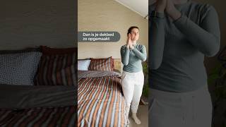 Easy en snel je dekbed opmaken lifehacks bedsheets shorts [upl. by Annig336]