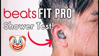 Showering with the Beats Fit Pro earbuds Secretly WATERPROOF [upl. by Neemsay]