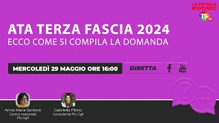 Ata terza fascia 2024 tutorial sulla compilazione della domanda [upl. by Attaynek78]