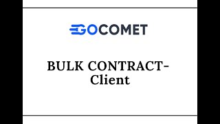 Bulk contract  Client [upl. by Alisia]