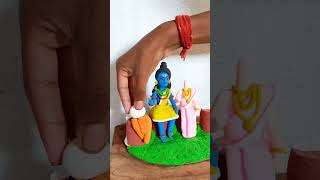 shiv parvarti ganesh and kartik clay art 🙏🥰shorts clayartshivshankar vairalshort [upl. by Romilly]