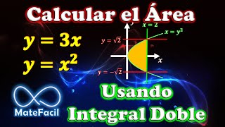 25 Calcular el ÁREA de una REGIÓN usando INTEGRALES DOBLES [upl. by Shauna882]